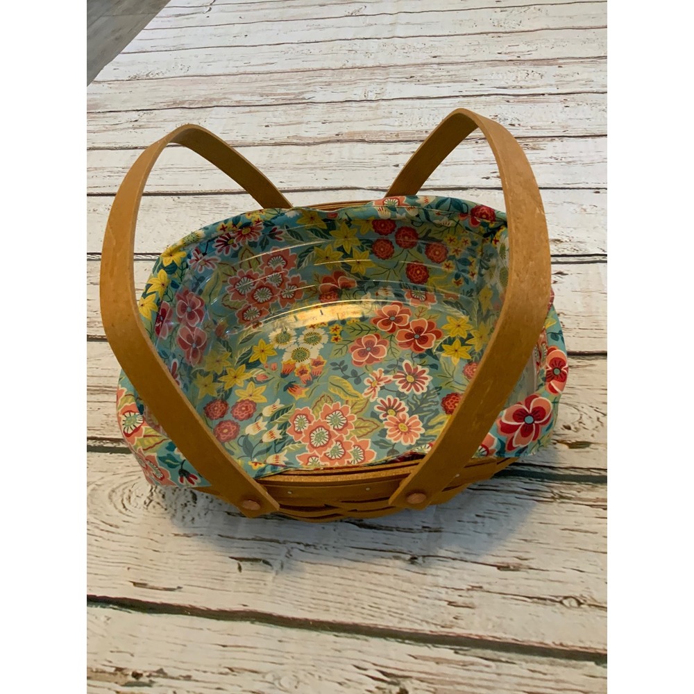 Longaberger Everyday Essentials Medium Basket Floral Liner Protector 1259239